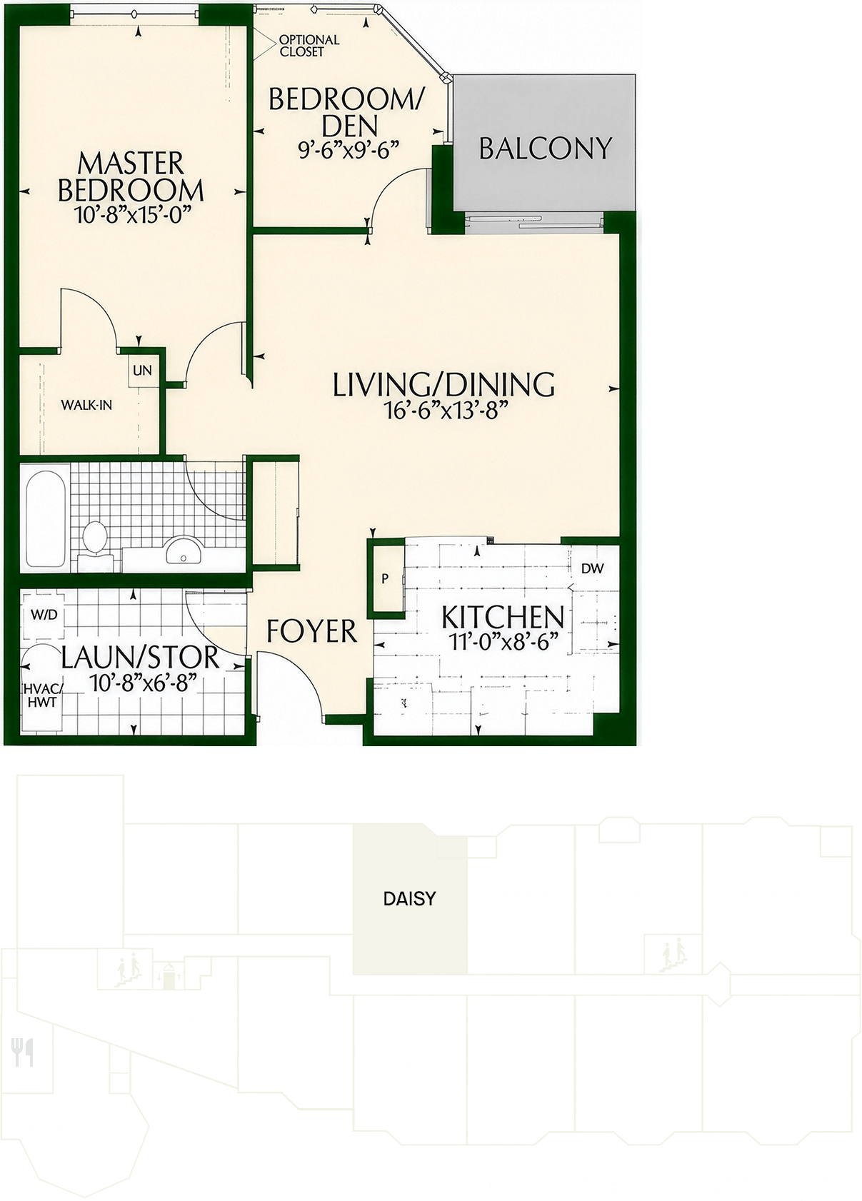 Daisy left floor layout