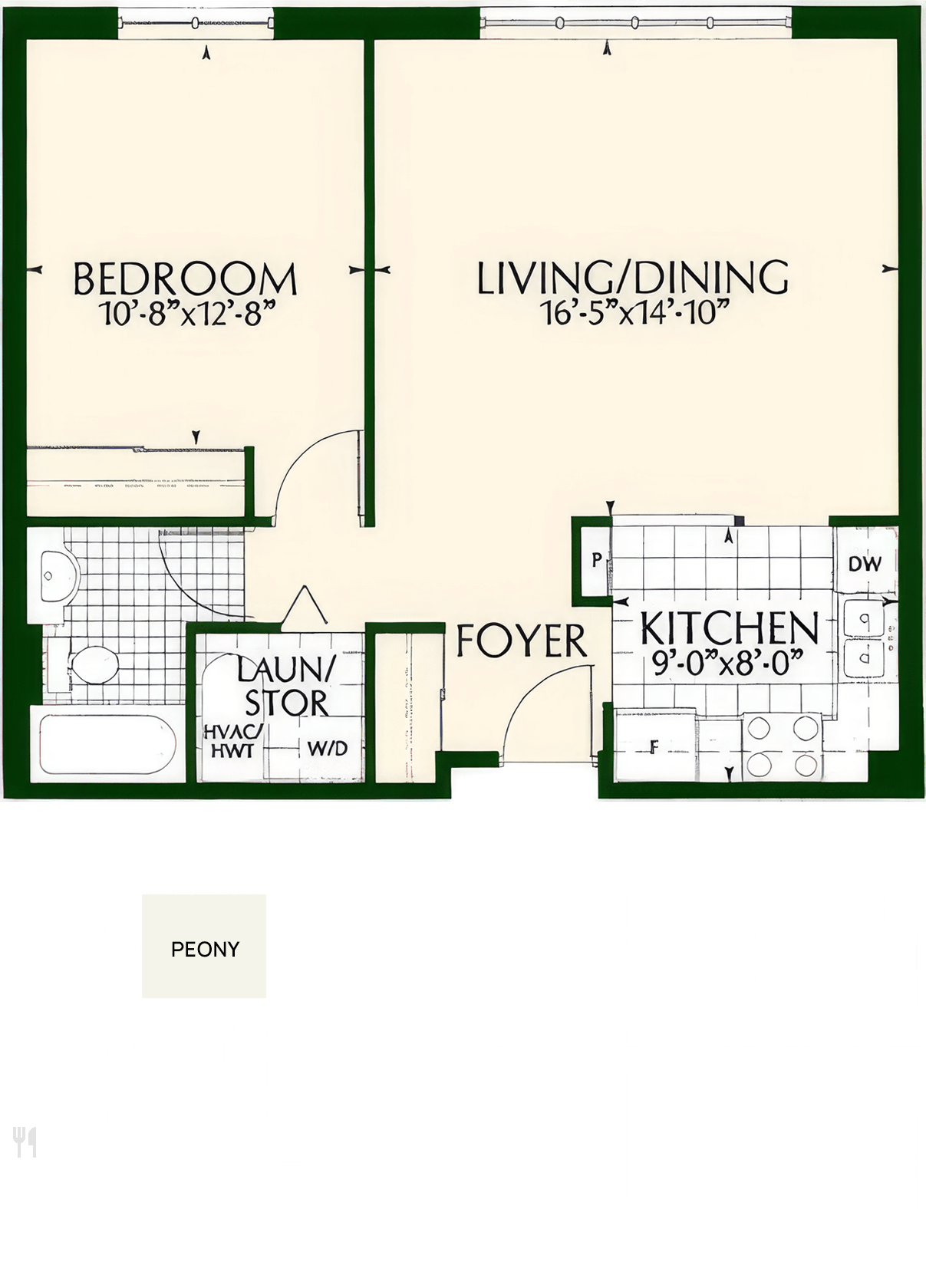 Peony left floor layout