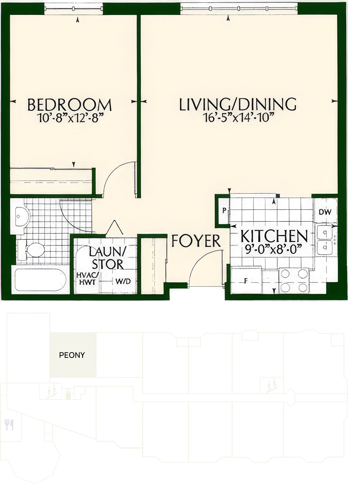 Peony left floor layout
