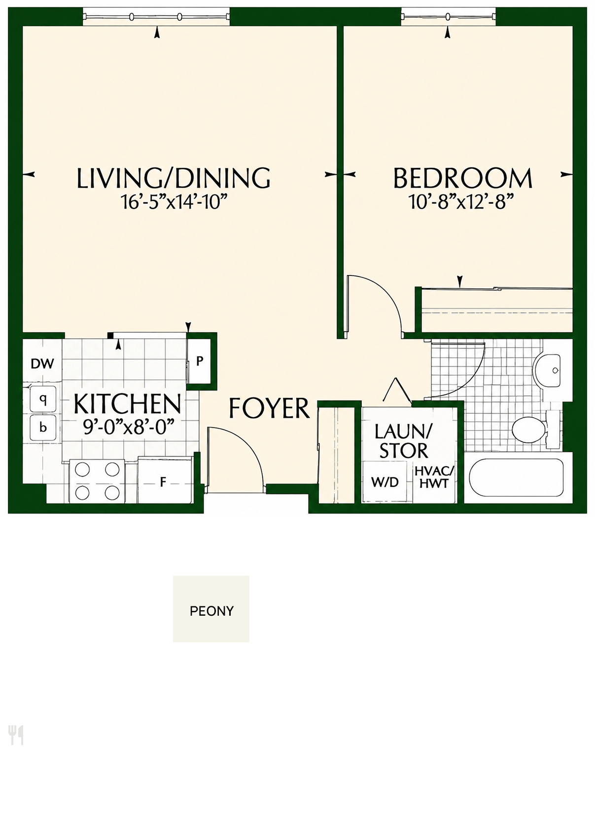 Peony right floor layout