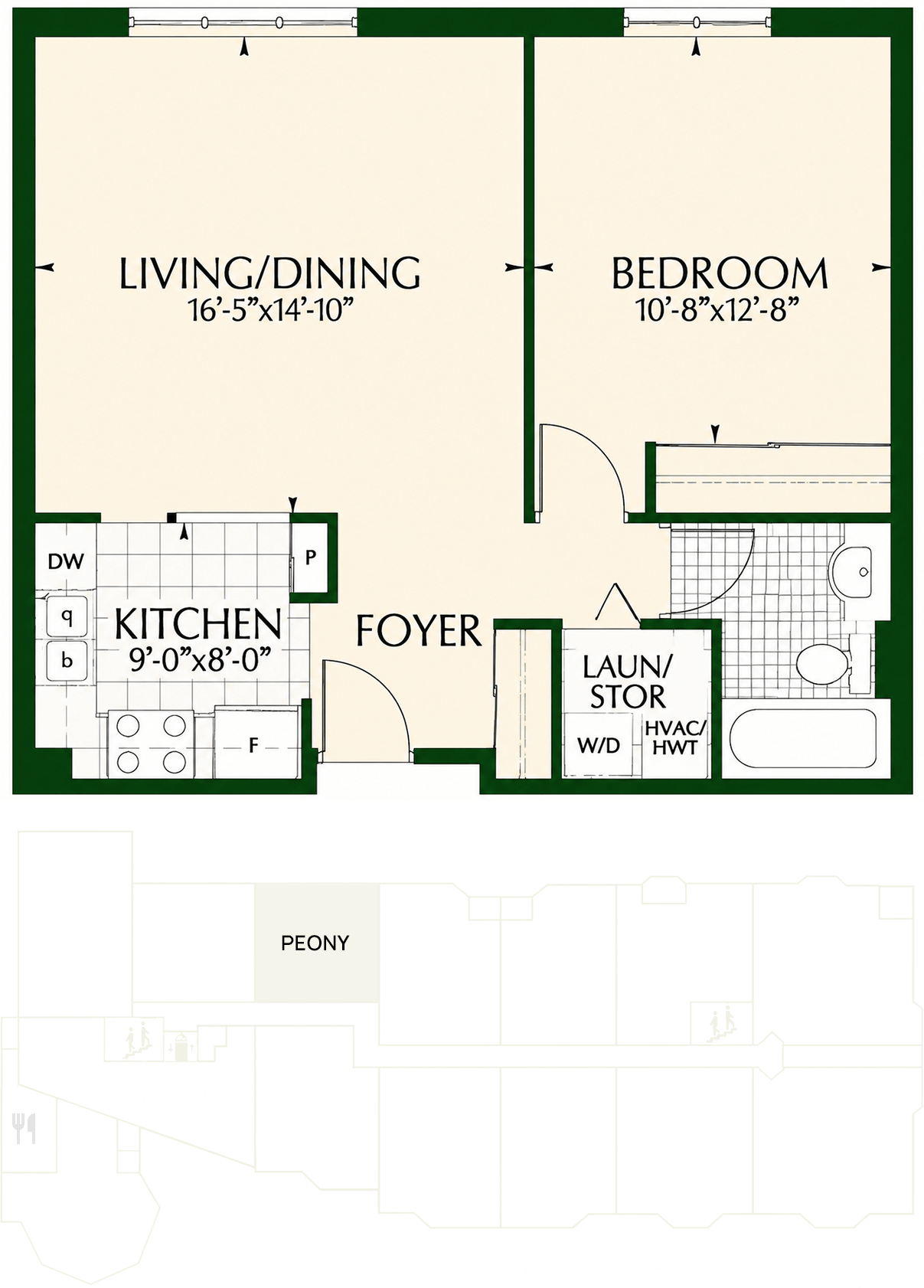 Peony right floor layout